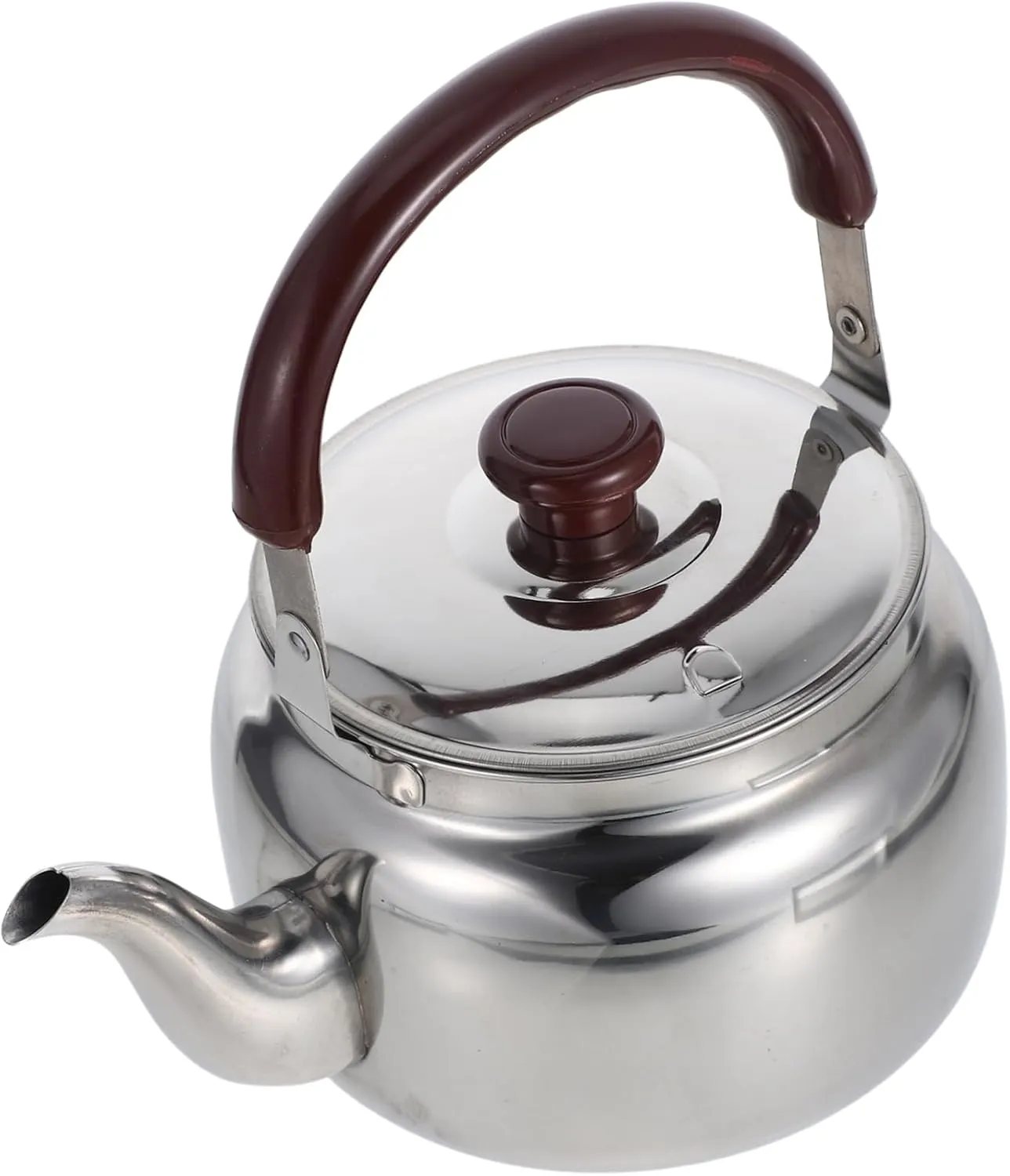 Portable Stainless Steel Teapot Thickened Water Kettle with Scald Handle Quick Heating for Induction Gas Electric Stoves for Home Camping and Restaurant Use
