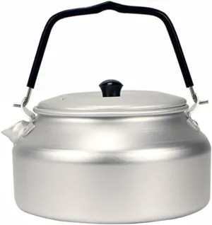 Portable Stove Burner Camping Kettle Aluminum Tea Kettle Compact Lightweight Coffee Pot Portable Camp Tea Pot for Bushcraft and Outdoor Campfire Use Metal Cooking Utensils Teapots (Silver)