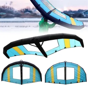 Portable Windsurfing Inflatable Wing, Handheld Wing Foil Kite Surfing Inflatable Wing with Window, Wingsurfer Kite for Surfing, Water Play