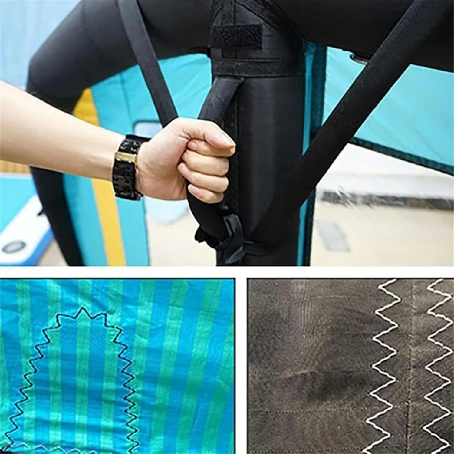 Portable Windsurfing Inflatable Wing, Handheld Wing Foil Kite Surfing Inflatable Wing with Window, Wingsurfer Kite for Surfing, Water Play