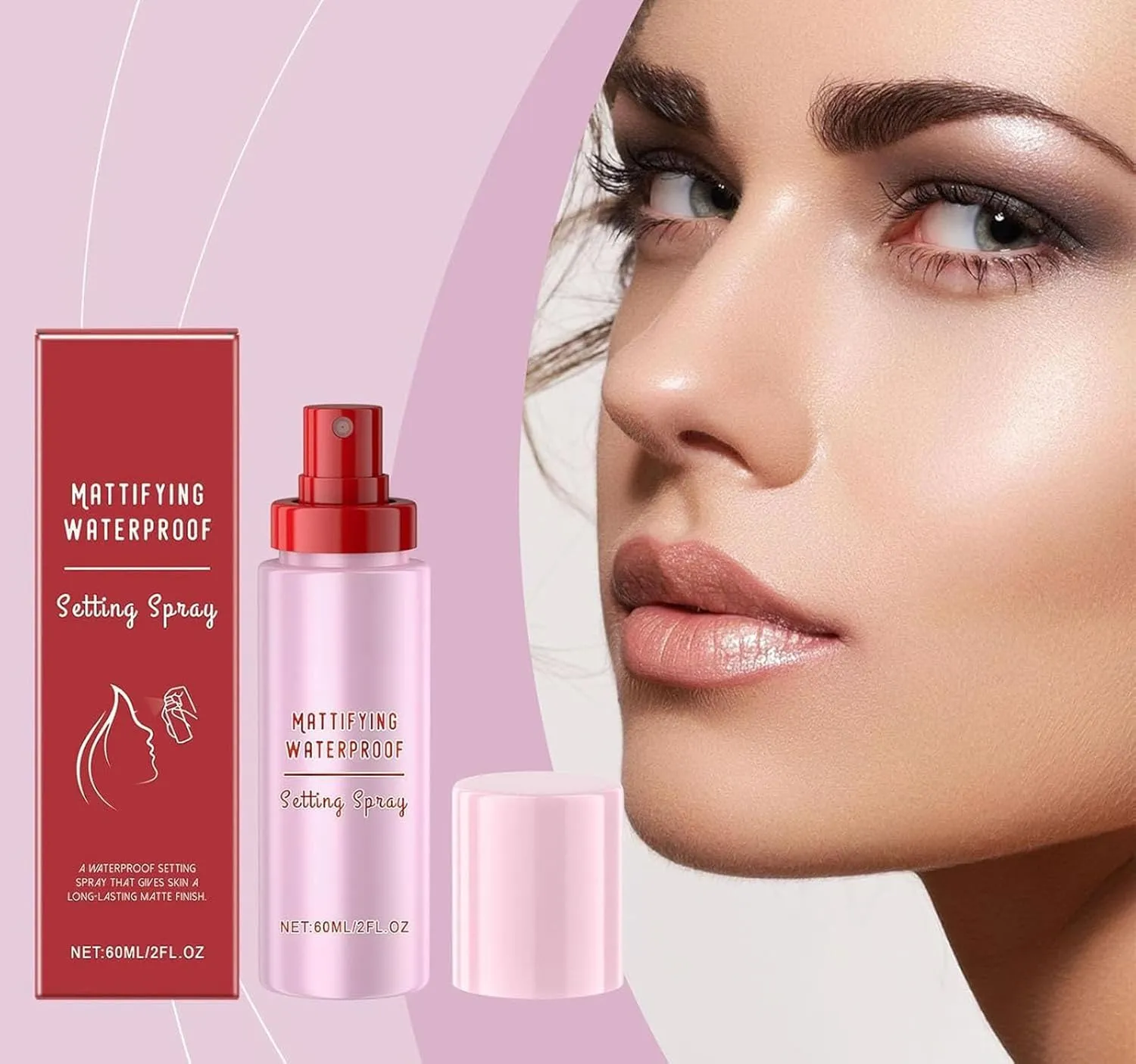 Powder Melt Glass Setting Spray, Makeup wear up to 12 hours, Hydrating Makeup Setting Spray For Radiant, Ultra-Smooth Finish (3PC)