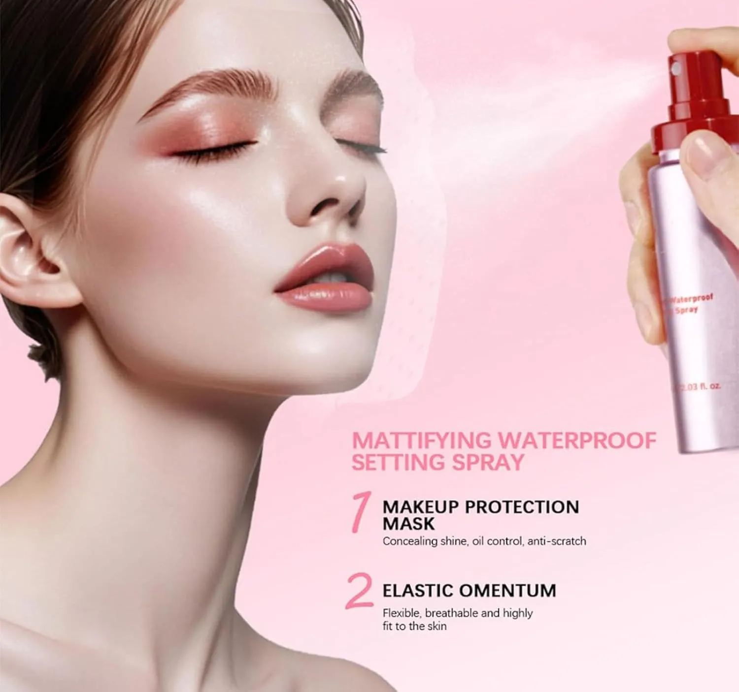 Powder Melt Glass Setting Spray, Makeup wear up to 12 hours, Hydrating Makeup Setting Spray For Radiant, Ultra-Smooth Finish (3PC)