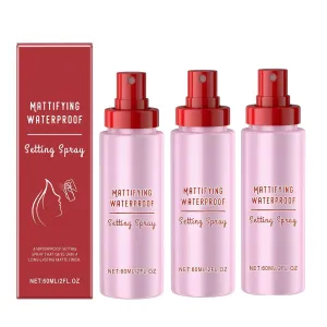 Powder Melt Glass Setting Spray, Makeup wear up to 12 hours, Hydrating Makeup Setting Spray For Radiant, Ultra-Smooth Finish (3PC)