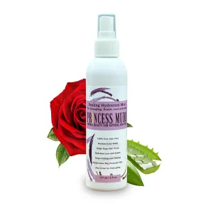 Princess Mudd Prebiotic Hydrating Scalp Relief and Loc Spray | Soothes Dry, Itchy Scalp, Detangles Afro Hair, and Hydrates Braids and Dreads | Aloe Vera and Rosewater | 6oz