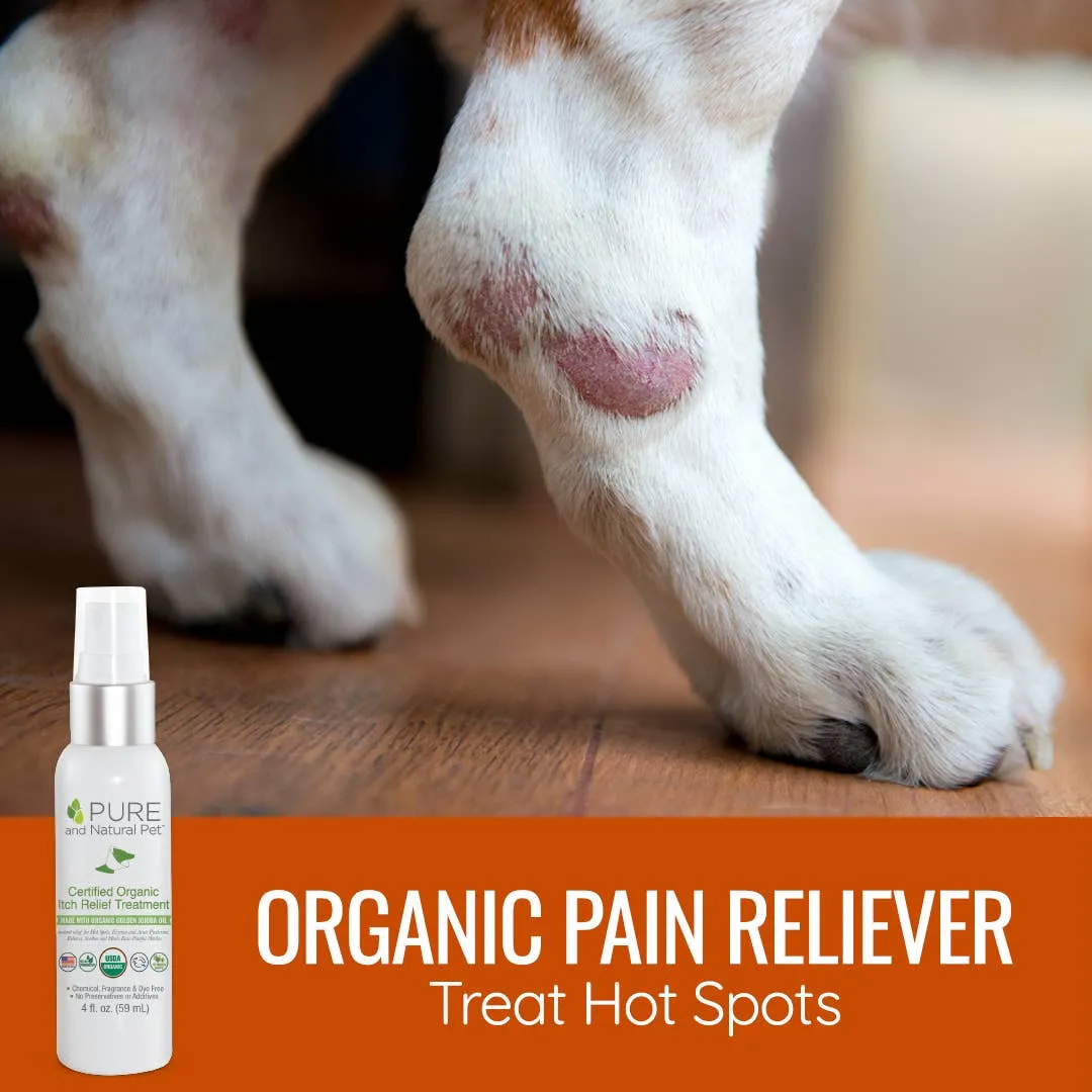 Pure and Natural Pet - USDA Certified Organic Itch Relief & Hot Spot Oil for Dogs