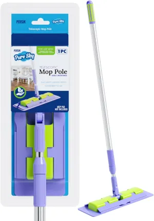 Pure-Sky Ultra Microfiber Floor Mop - Deep Clean Damp Mop - Telescopic Extension Pole - Multi-Function - Light Weight - Strong Durable Aluminum Handle - Duo-Safety Locking Device