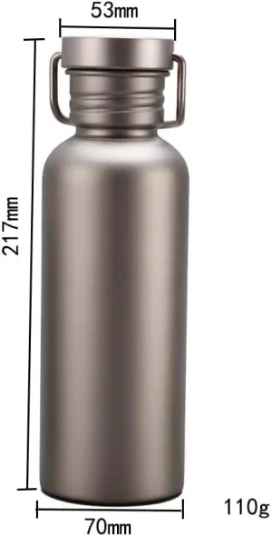 Pure Titanium Kettle 600ML, Lightweight And Portable Kettle, Suitable For Outdoor Camping, Mountain Climbing, And Cycling