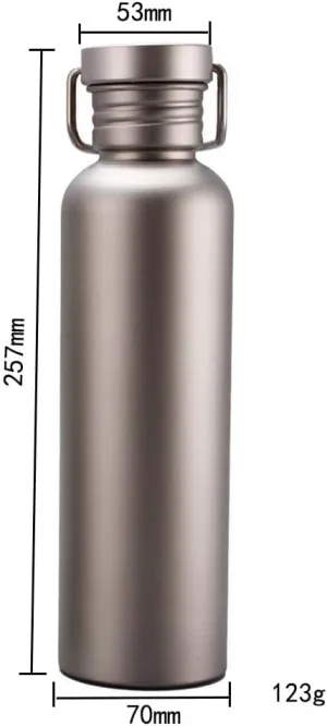 Pure Titanium Kettle, Lightweight And Portable Kettle, Suitable For Outdoor Camping, Mountain Climbing, And Cycling(750ml)