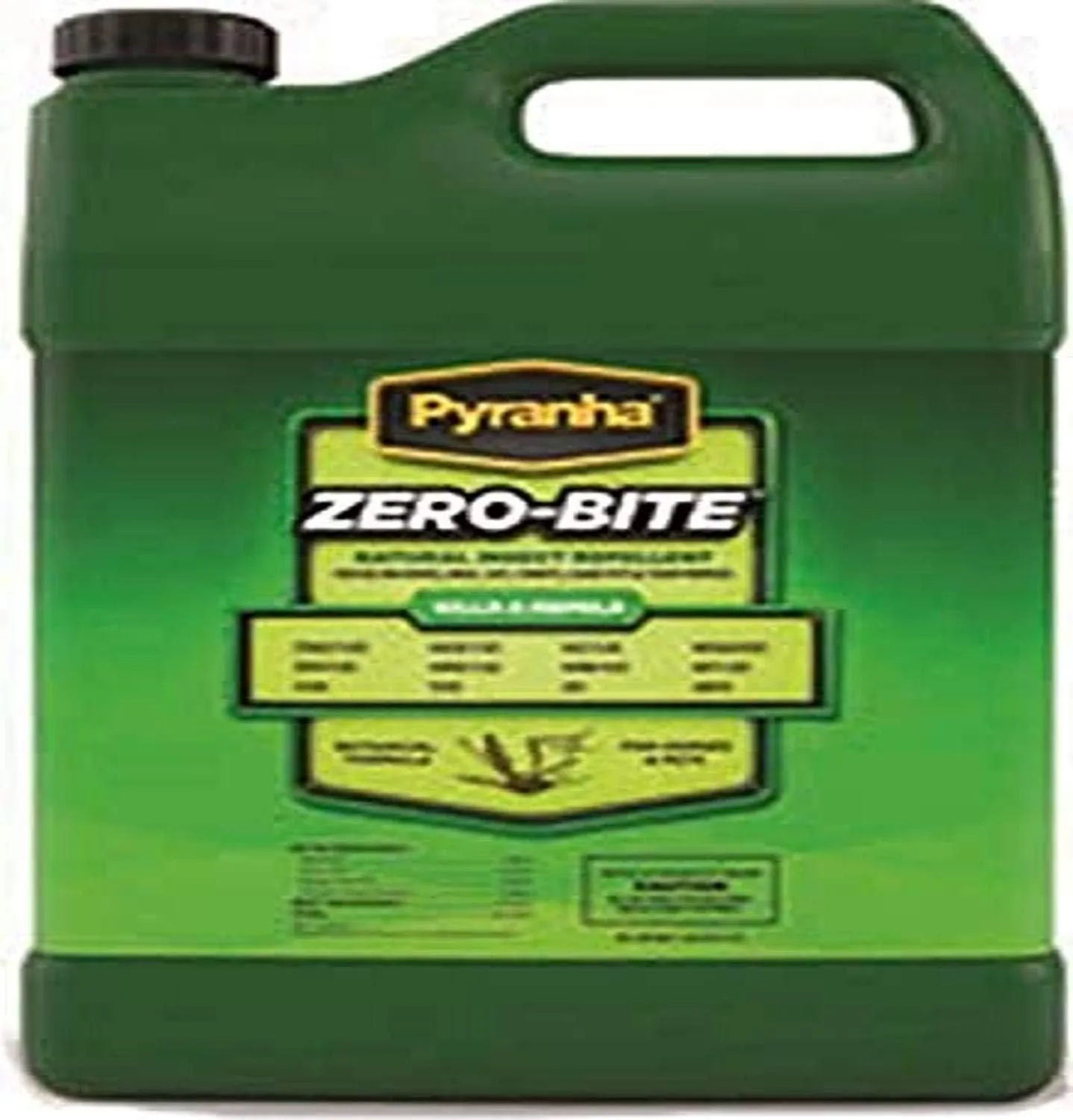 Pyranha 001ZEROG 068263 Zero-Bite Natural Insect Repellent, 1 Gallon; Safe To Use On Horse and Pets; Safe, Non-Toxic Alternative To Traditional Fly Sprays and Wipe; Made with Natural Ingredients, Green