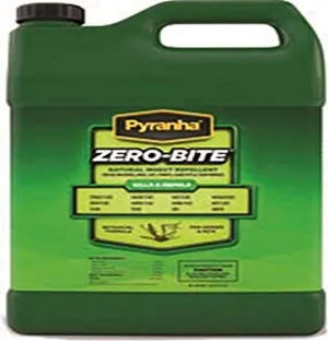 Pyranha 001ZEROG 068263 Zero-Bite Natural Insect Repellent, 1 Gallon; Safe To Use On Horse and Pets; Safe, Non-Toxic Alternative To Traditional Fly Sprays and Wipe; Made with Natural Ingredients, Green
