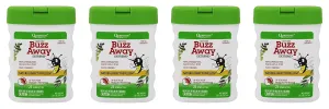 Quantum Buzz Away Extreme Natural Insect Repellent Towelettes 25 ea (Pack of 4)