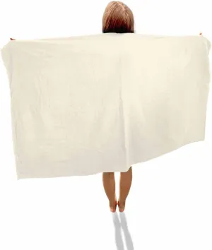 Quick-Drying Microfiber Beach Towel, Simple Solid Soft Absorbent Bath Shower Towels, Cream Color Lightweight Portable Towel/Blanket for Travel/Swimming Pool/Camping/Yoga/Gym，35x70 Inch
