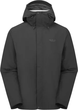 Rab Men's Downpour Jacket - Lightweight Waterproof Hooded Coat for Hiking & Trekking
