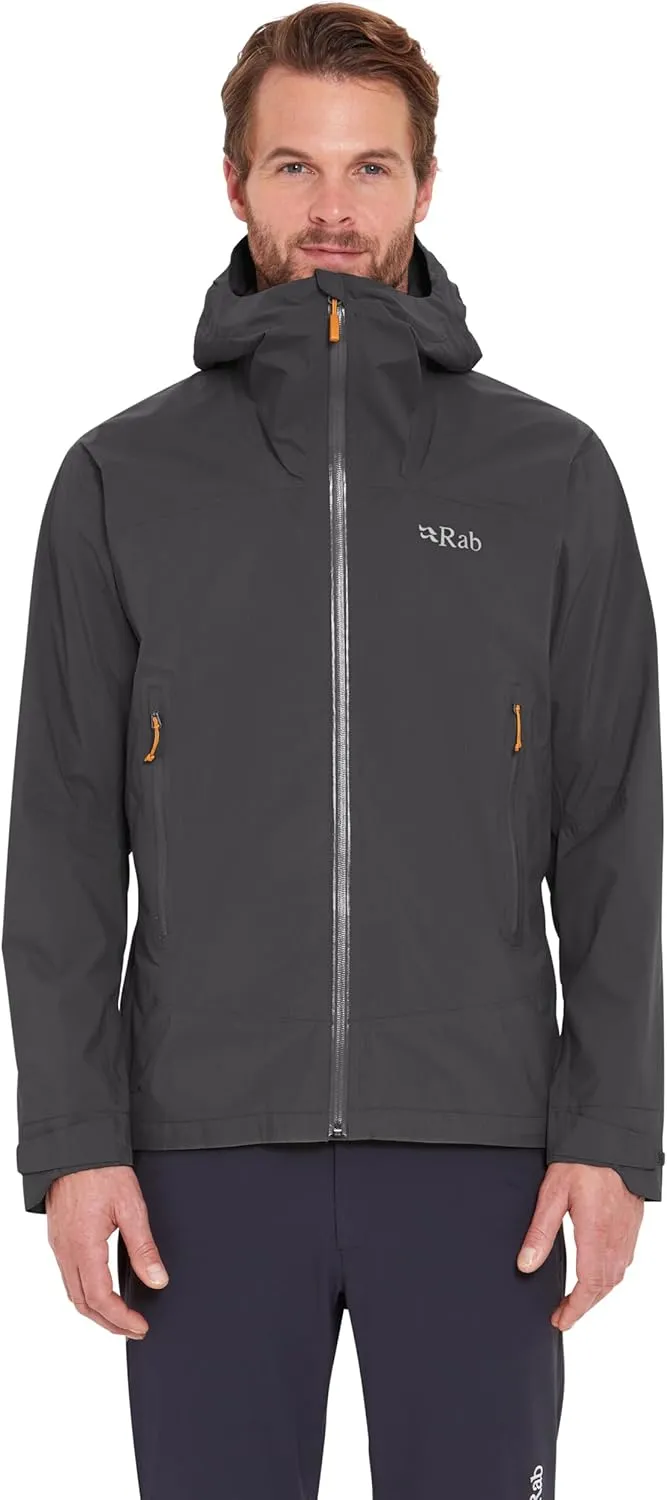 Rab Men's Downpour Light Jacket - Lightweight Waterproof Hooded Coat for Hiking & Trekking