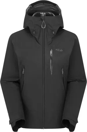 Rab Women's Downpour Mountain Jacket - Lightweight Waterproof Hooded Coat for Hiking & Trekking