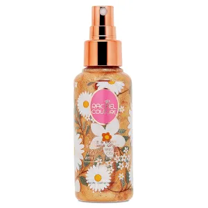 Rachel Couture Shimmer Spray Hydrating Face & Body Mist | Subtle Dewy Glow | Vegan & Cruelty Free | Mica-Based Shimmer | Infused with Daisy Extract - 1 Fl Oz - Lustre
