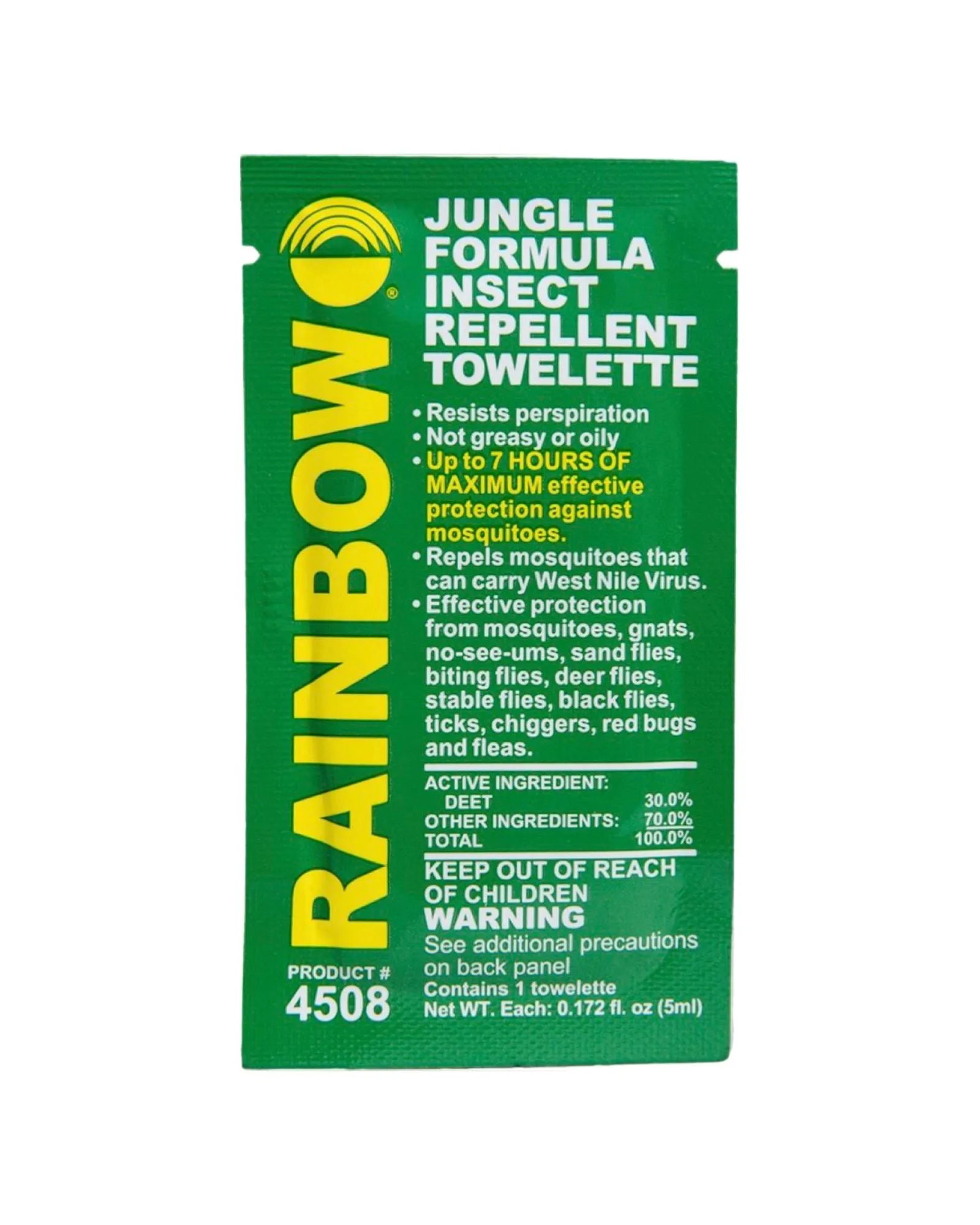 Rainbow Technology Jungle Insect Repellent Bug Protection Towelette