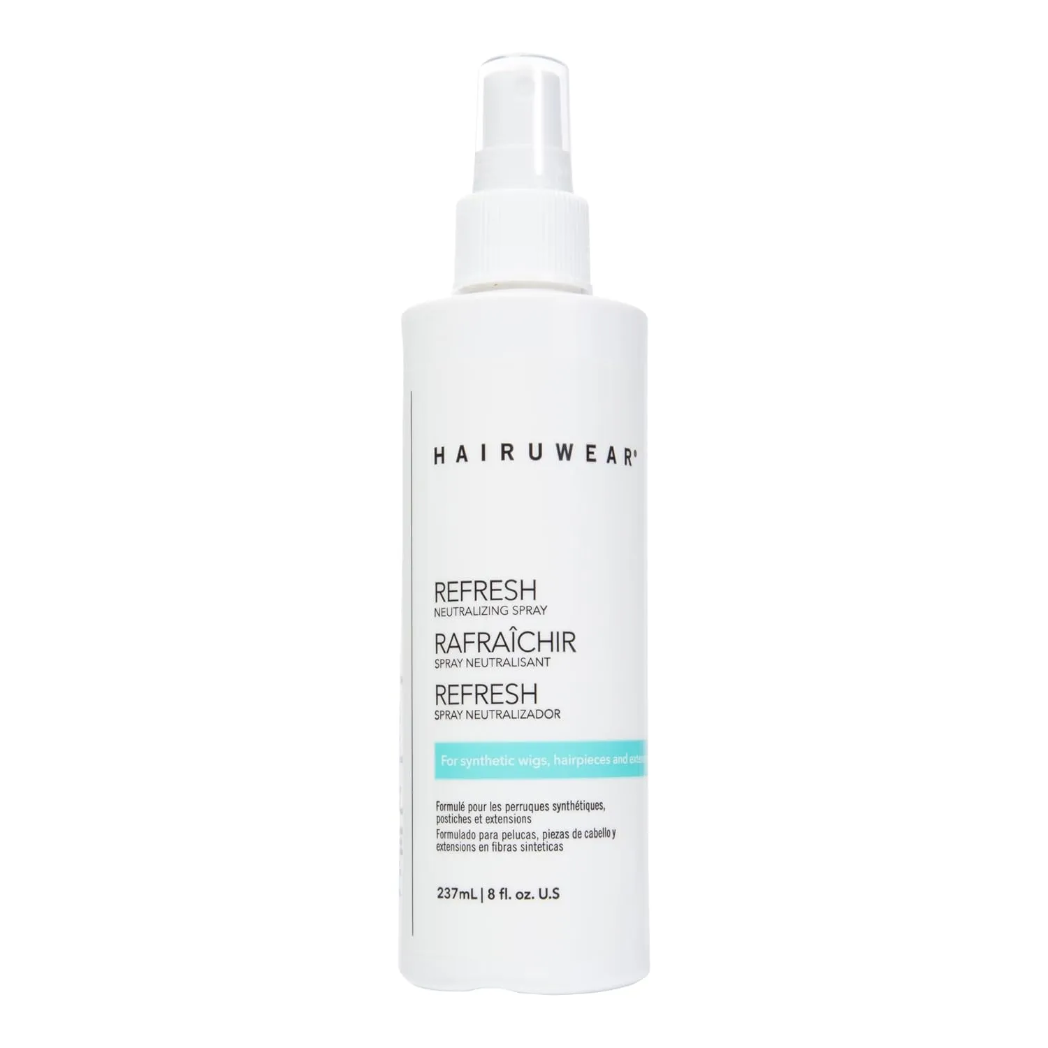 Raquel Welch HairUWear Refresher Spray for Synthetic Wigs, Hair Pieces, and Extensions 8 Fl oz, Clear