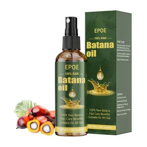 Raw Batana Oil for Hair Growth, 100% Pure and Organic Batana Oil from Honduras, Dr. Sebi Hair Growth Oil Spray, Stimulate Hair Growth, Prevent Hair Loss, Eliminates Split Ends, 3.38FL OZ