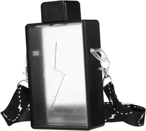 Rectangular Water Bottle for Fitness Lightweight Portable Outdoor Kettle with Unique Design and for Men and Daily Hydration