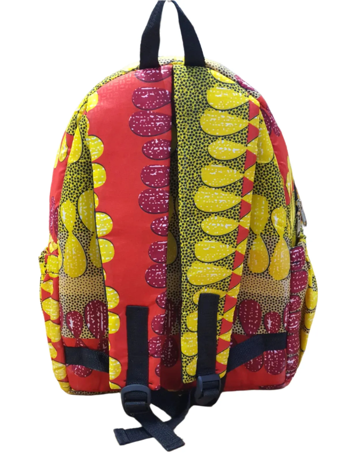 Red & yellow Ankara Backpack