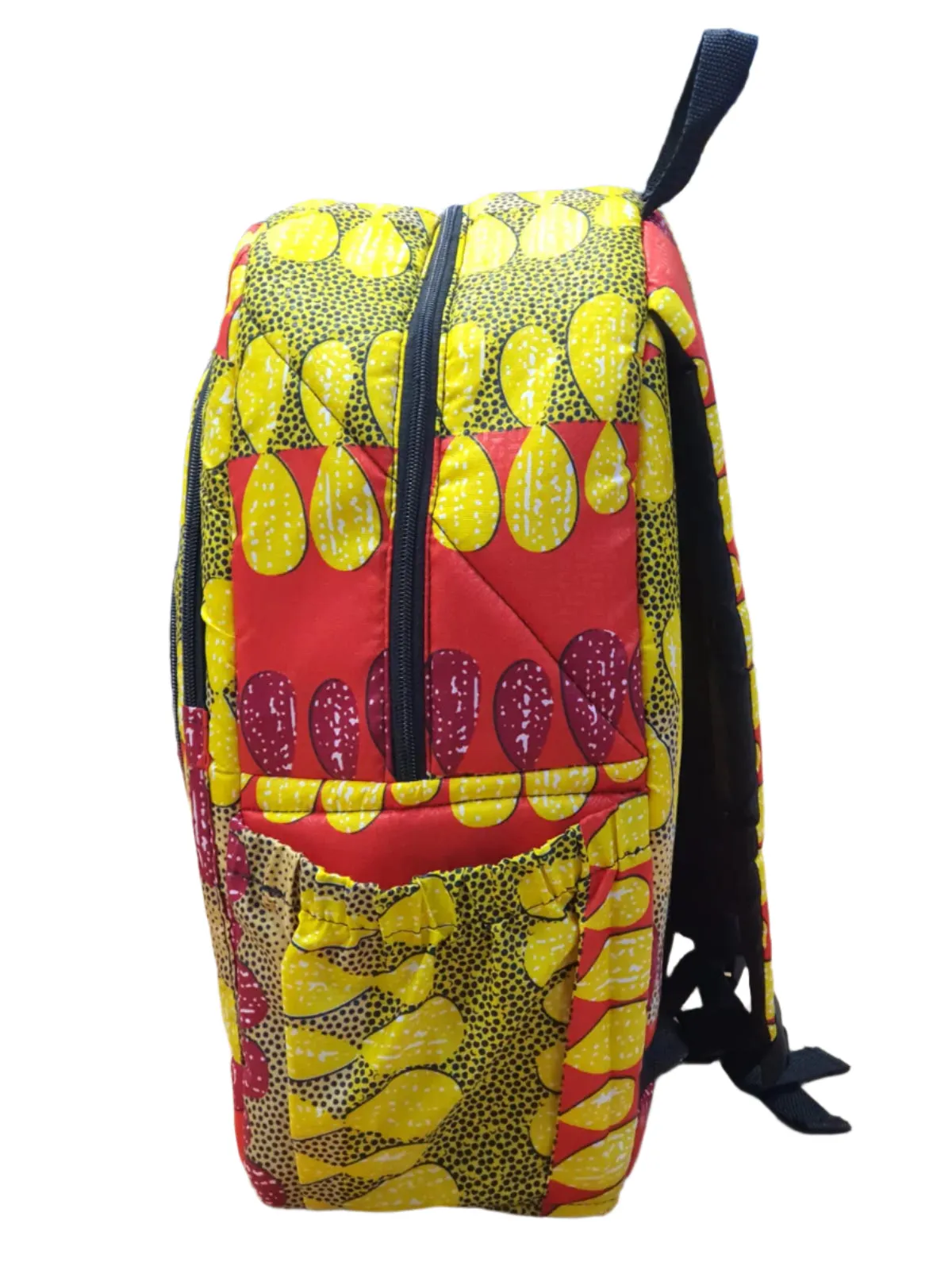 Red & yellow Ankara Backpack