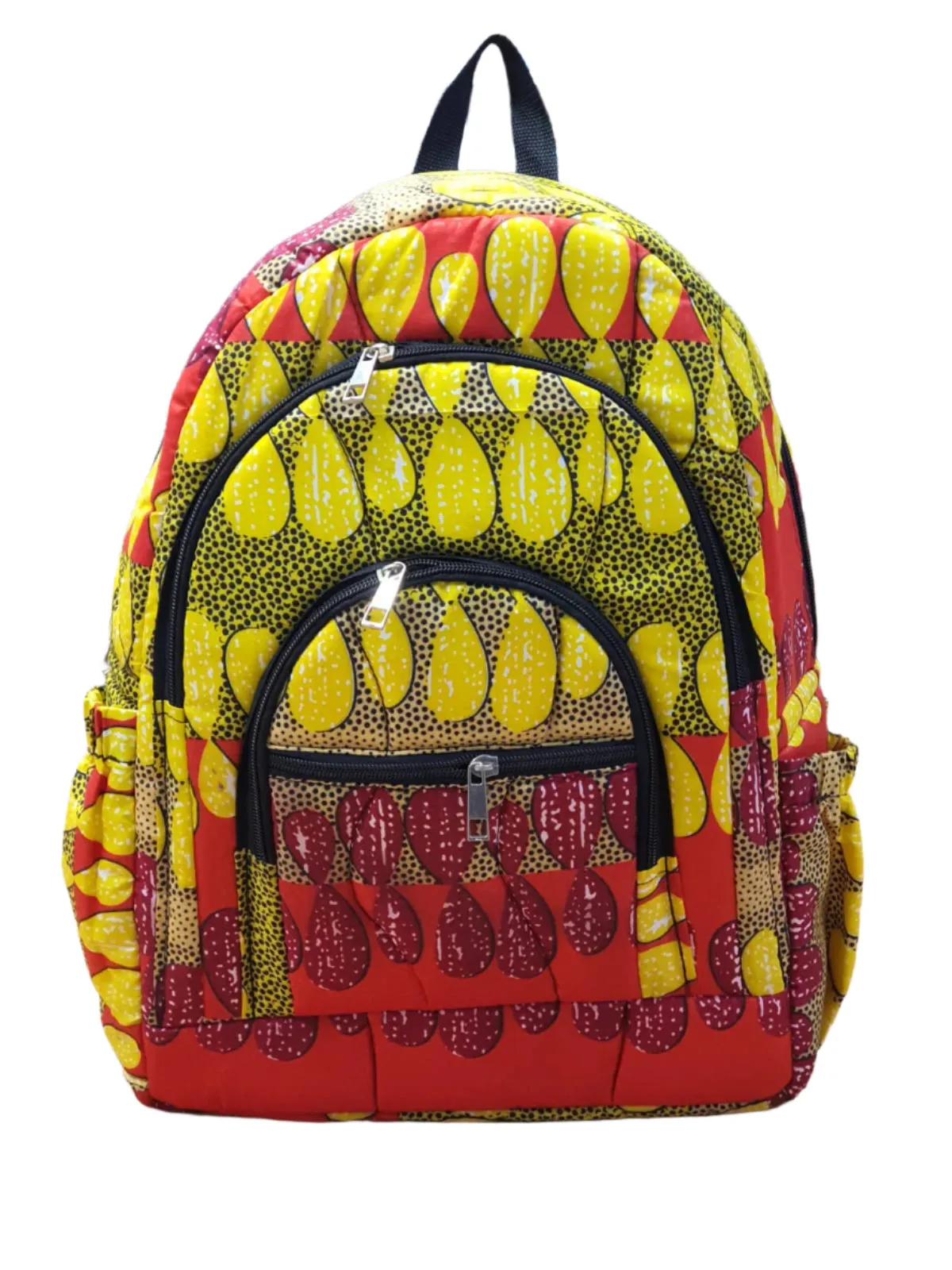 Red & yellow Ankara Backpack