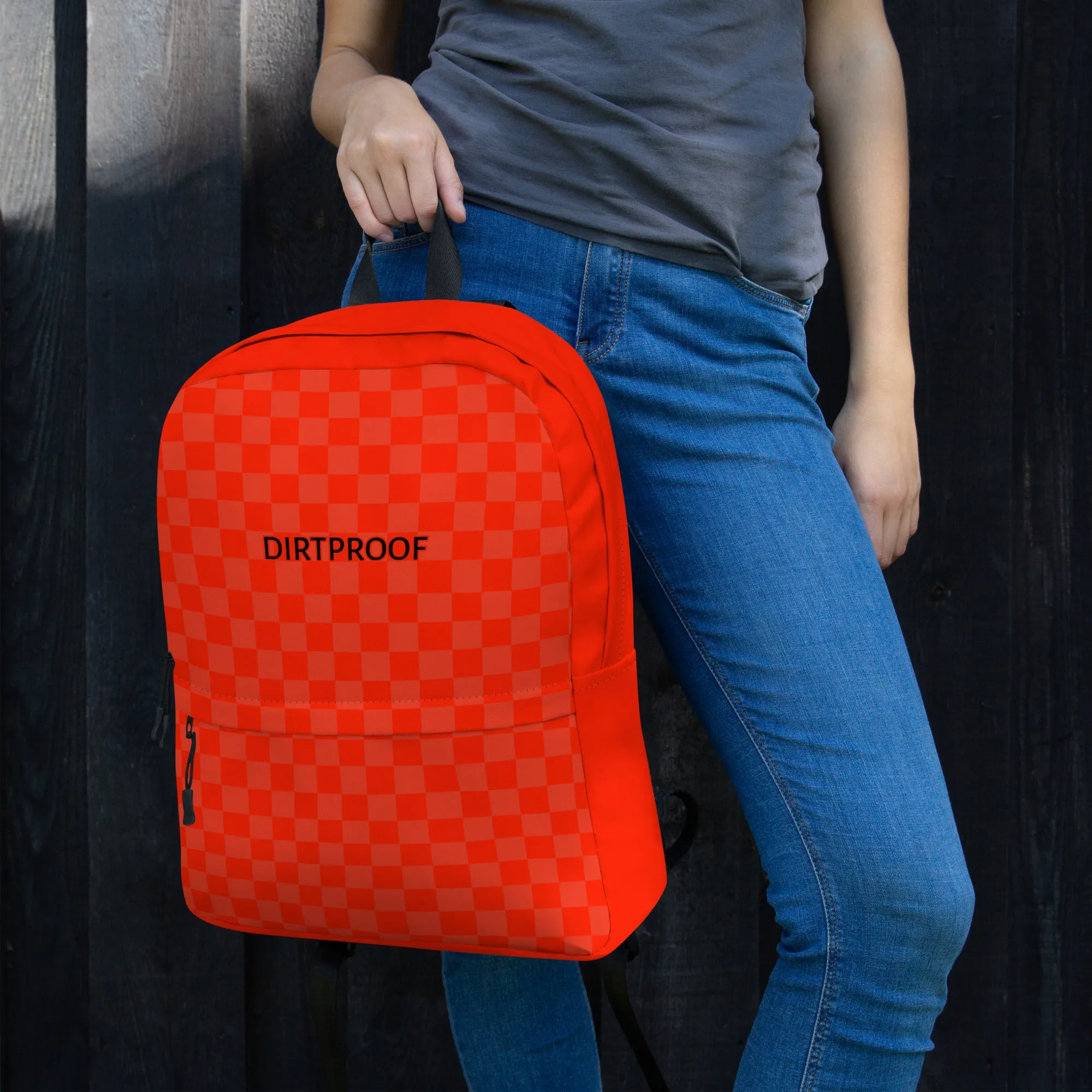 Red Checkered Backpack