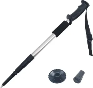Retractable Aluminum Alloy Hiking Poles - Lightweight Outdoor Travel Climbing Walking Sticks for Hiking and Trekking(Straight Handle Silver)