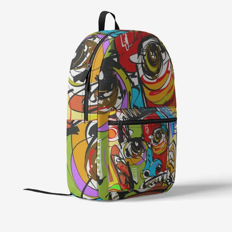 Retro Colorful Print Trendy Backpack