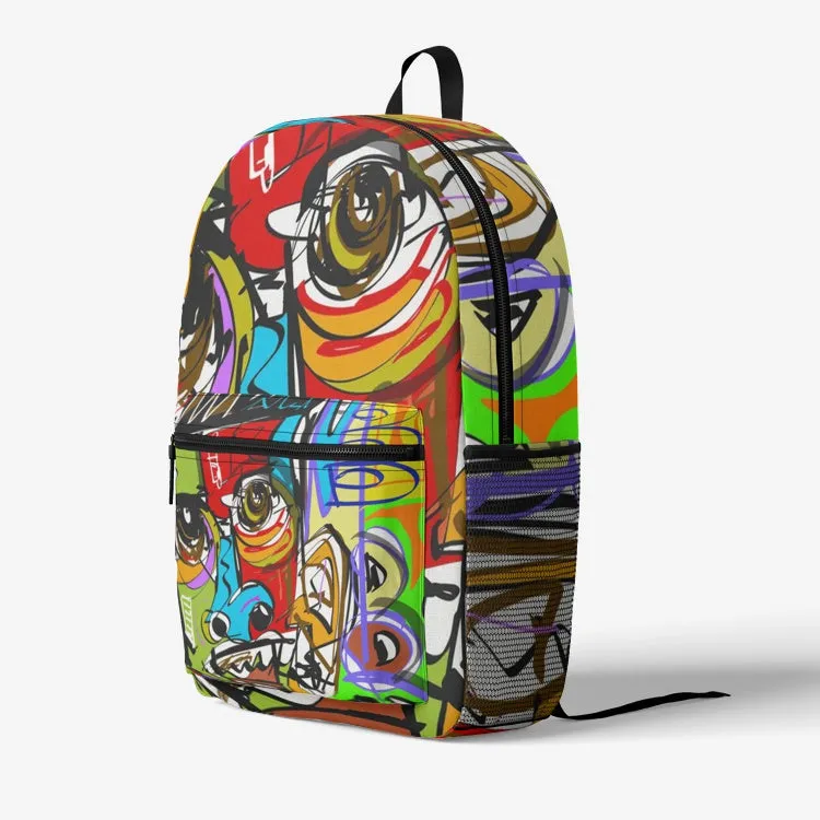 Retro Colorful Print Trendy Backpack