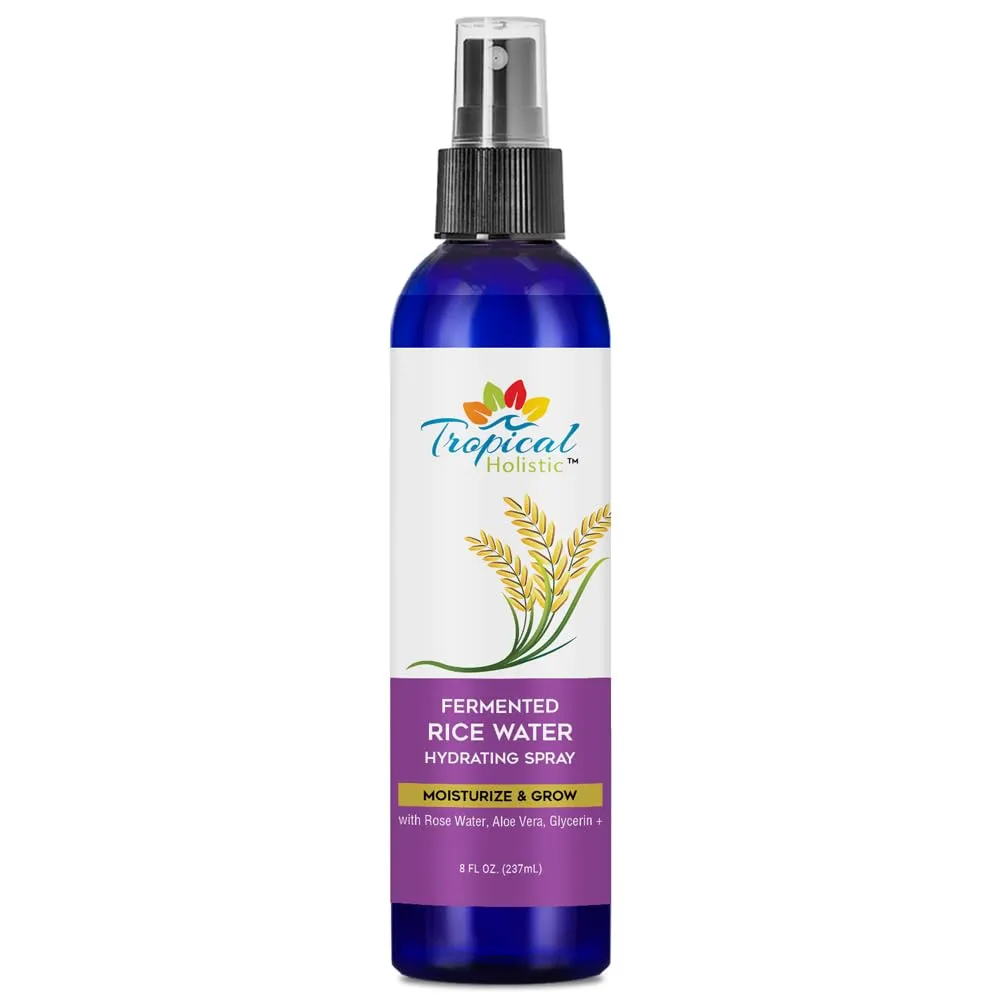 Rice Water Serum 8 fl oz- Hair Growth Moisturizer with Rice Wate, Rose Water, Aloe Vera, Glycerin