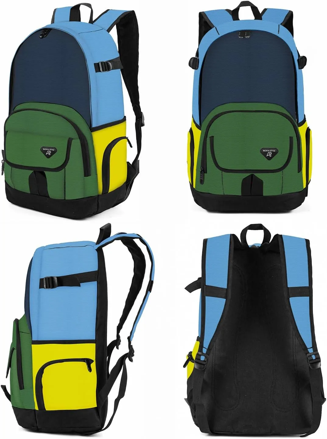 rickyh style School Backpack Travel Bag for Men & Women Lightweight College Back Pack with Laptop Compartmen