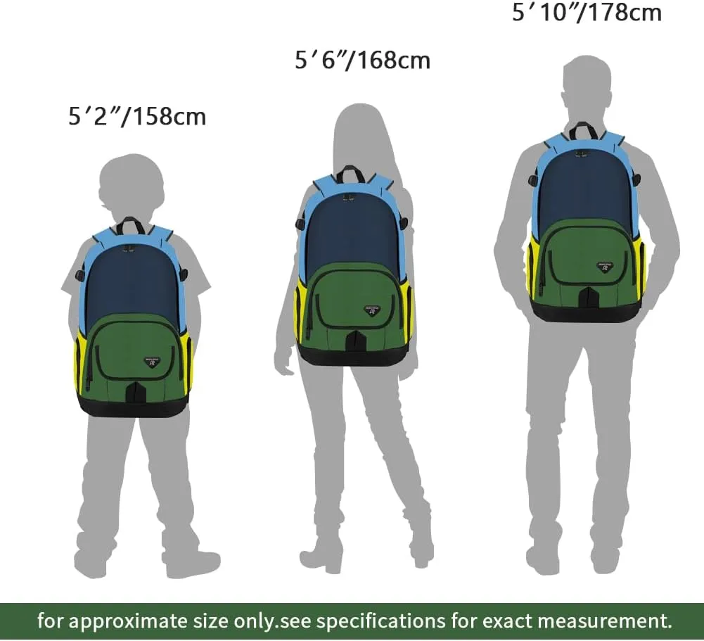 rickyh style School Backpack Travel Bag for Men & Women Lightweight College Back Pack with Laptop Compartmen