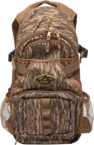 Rig'Em Right Waterfowl Stump Jumper Duck Hunting Blind Backpack with Multi-Layered Padded Shoulder Straps and Back Support, Ammo pockets, Sunglasses Case and More (Mossy Oak Bottom Lands Camo)