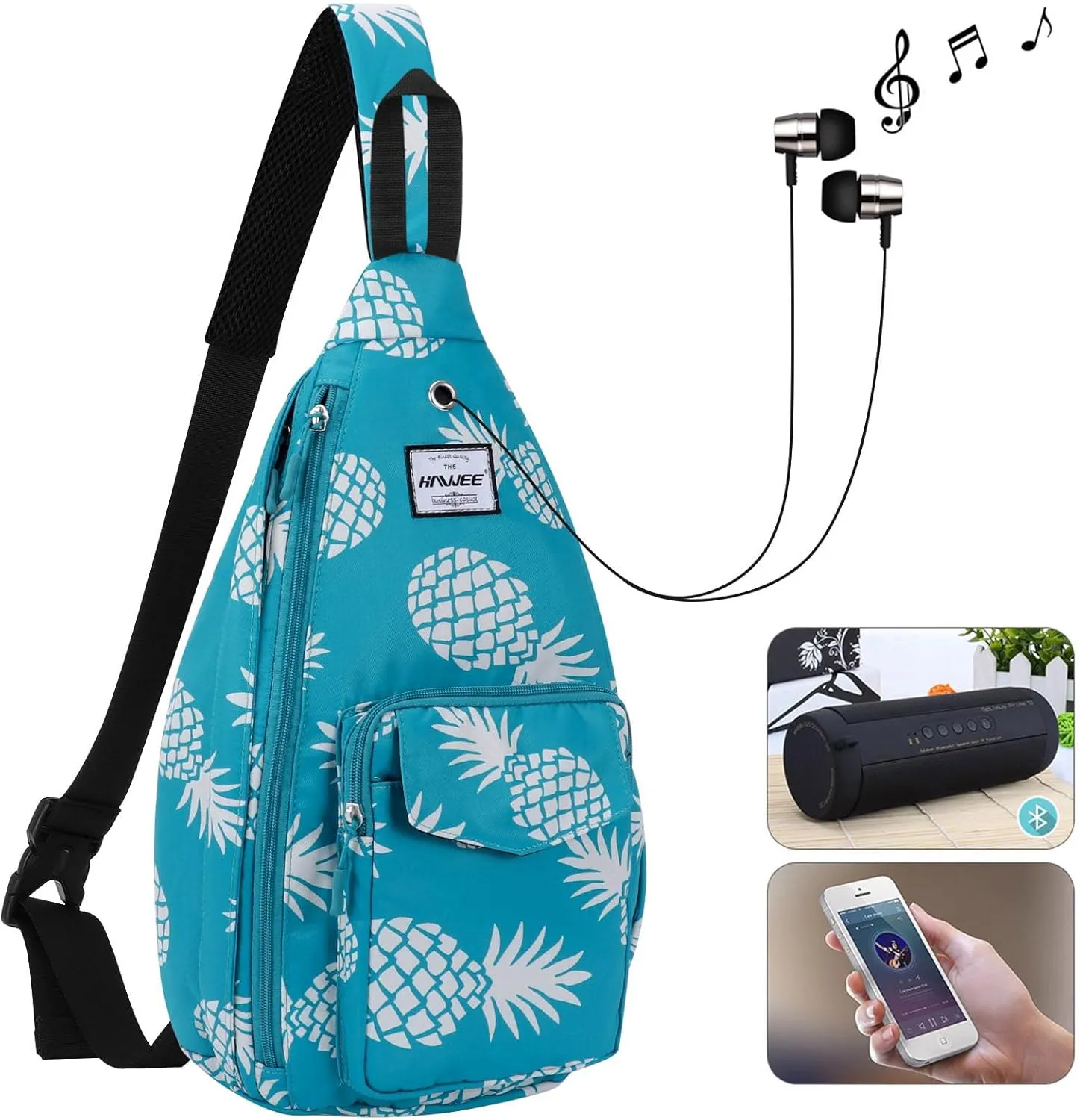 Rope Sling Bag for Women Men Casual Cross Body Daypack Backpack Adjustable Strap Water Repellent for Travel/Sport