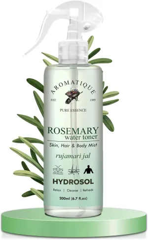 Rosemary Water Refreshing Hair Mist Suitable for All Hair Types Hydrates & Revitalizes Alcohol-Free Formula (200 ML) Rosemary Water