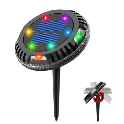 Rugged and Waterproof Solar Rotatable Plug Lamp: The Ultimate Solar Ground Light for Campers and Outdoor Enthusiasts