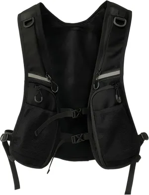 Running Vest Safe Reflective Running Backpack Breathable Marathon Running Vest with Carabiners ＆ Pockets Lightweight and Adjustable Rucksack for Hiking Climbing Cycling Snowboard Running Backpa