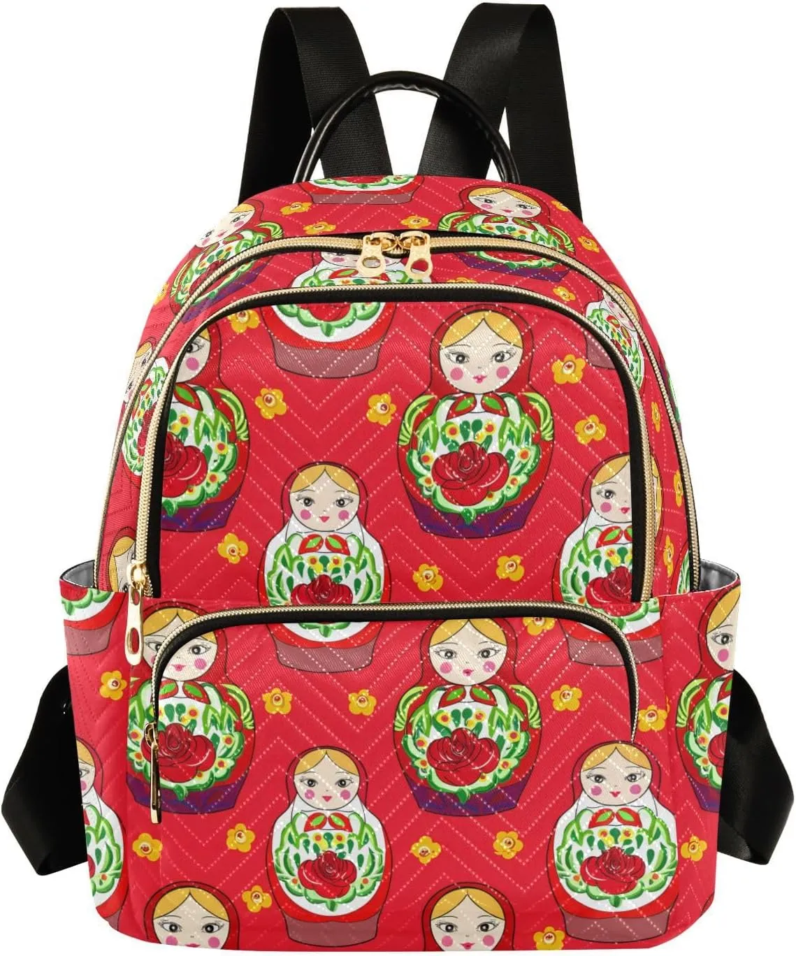 Russian Nesting Dolls Flowers Backpack for Women Fashion Backpack Purse Lightweight Shoulder Bags Small Casual Daypack Travel Bag S 202c1368