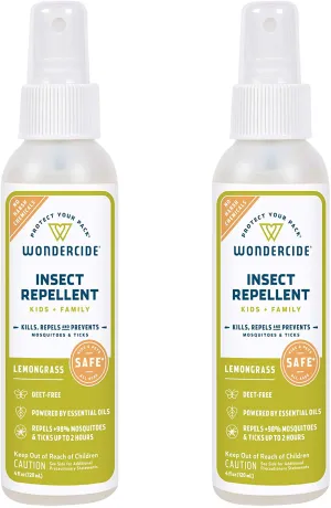 Rynx | Wondercide - Mosquito, Tick, Fly, and Insect Repellent with Natural Essential Oils - DEET-Free Plant-Based Insect Spray and Killer - Safe for Kids, Infants, and Families - Lemon Balm 2-Pack of 4 oz Bottle