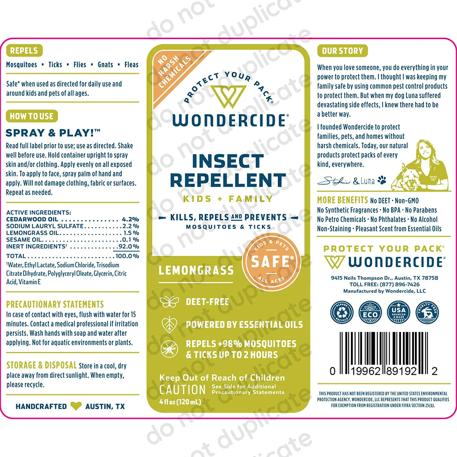 Rynx | Wondercide - Mosquito, Tick, Fly, And Insect Repellent With Natural Essential Oils - Deet-Free Plant-Based Insect Spray And Killer - Safe For Kids, Infants, And Family - Cedar 2-Pack Of 4 Oz Bottle