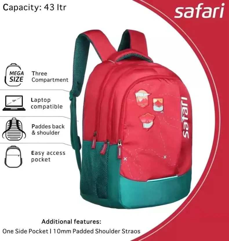 Safari Backpack Trio12 (Red)- 37L