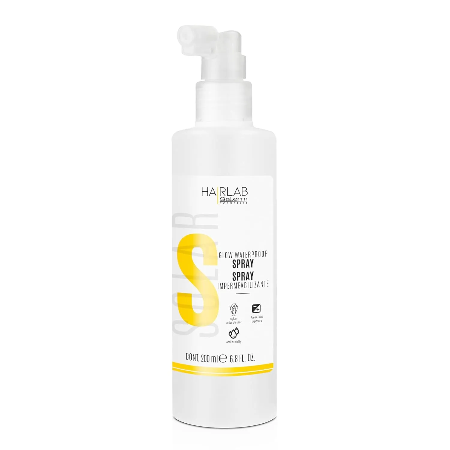 SALERM - Waterproof and Repairing Hair Spray - Hair Lab Solar - 200 ml - Thermal Hair Protector - for Dry or Sun-Damaged Hair - Anti-Frizz Hair - Softens and Strengthens