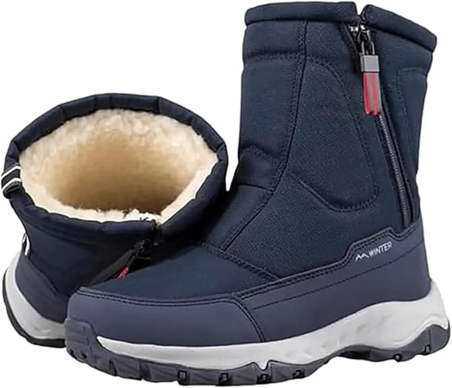 Sawbehind Winter Boots, Sawbehind Snow Boots, Saw Behind Mens Shoes Waterproof, Anti-Slip Lightweight Ankle Boot