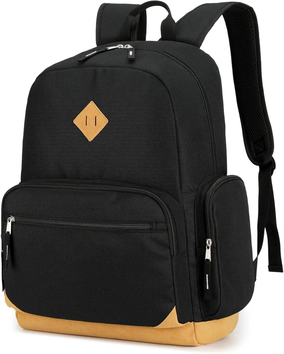 Searock 26L Classic Backpack for Unisex, Lightweight Casual Large Backpacks Simple Black Backpack for College Travel