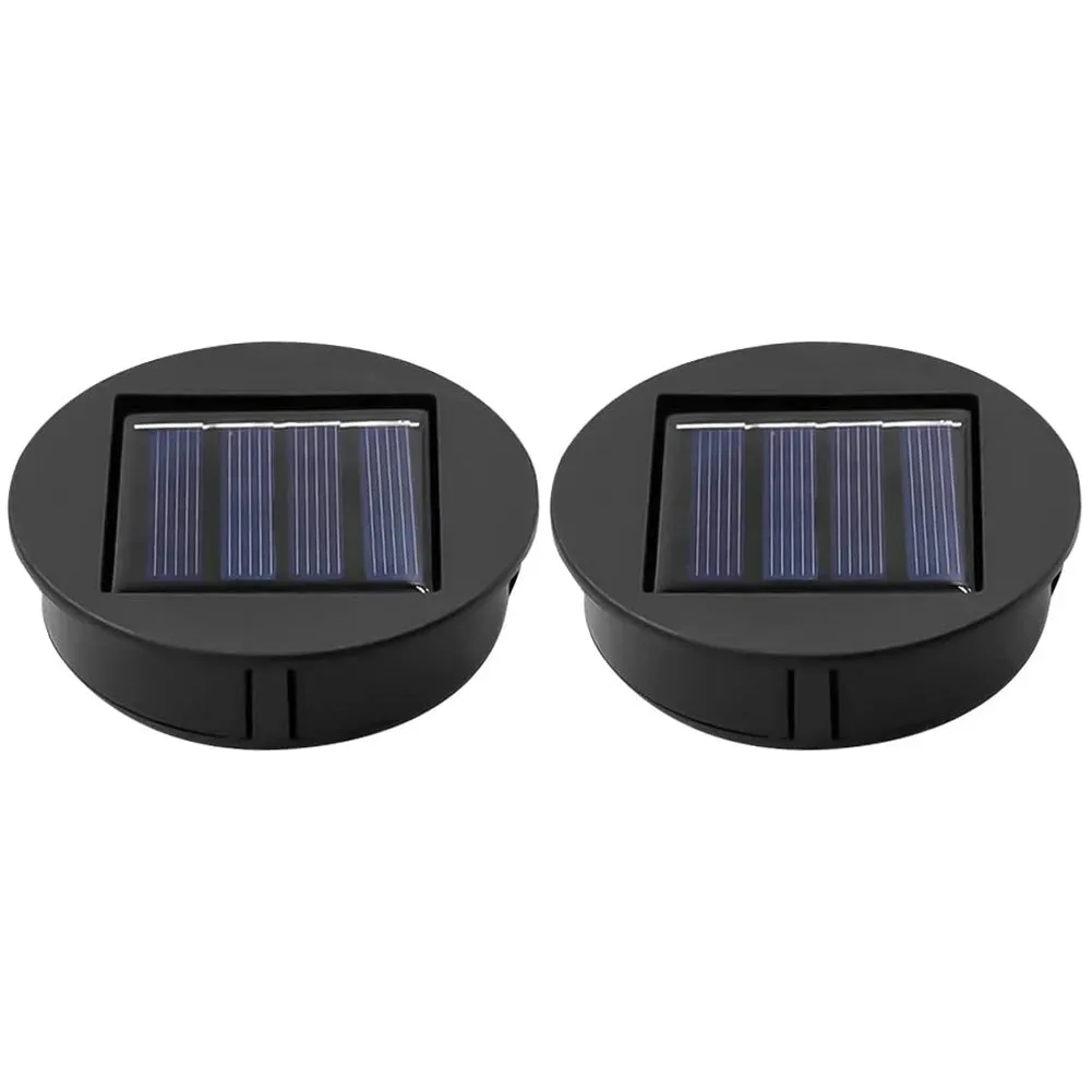 Set of 2-20 Solar Lantern Replacement Tops, 8cm LED Light Lids, Solar Panel Powered for Outdoor Pathway/Yard