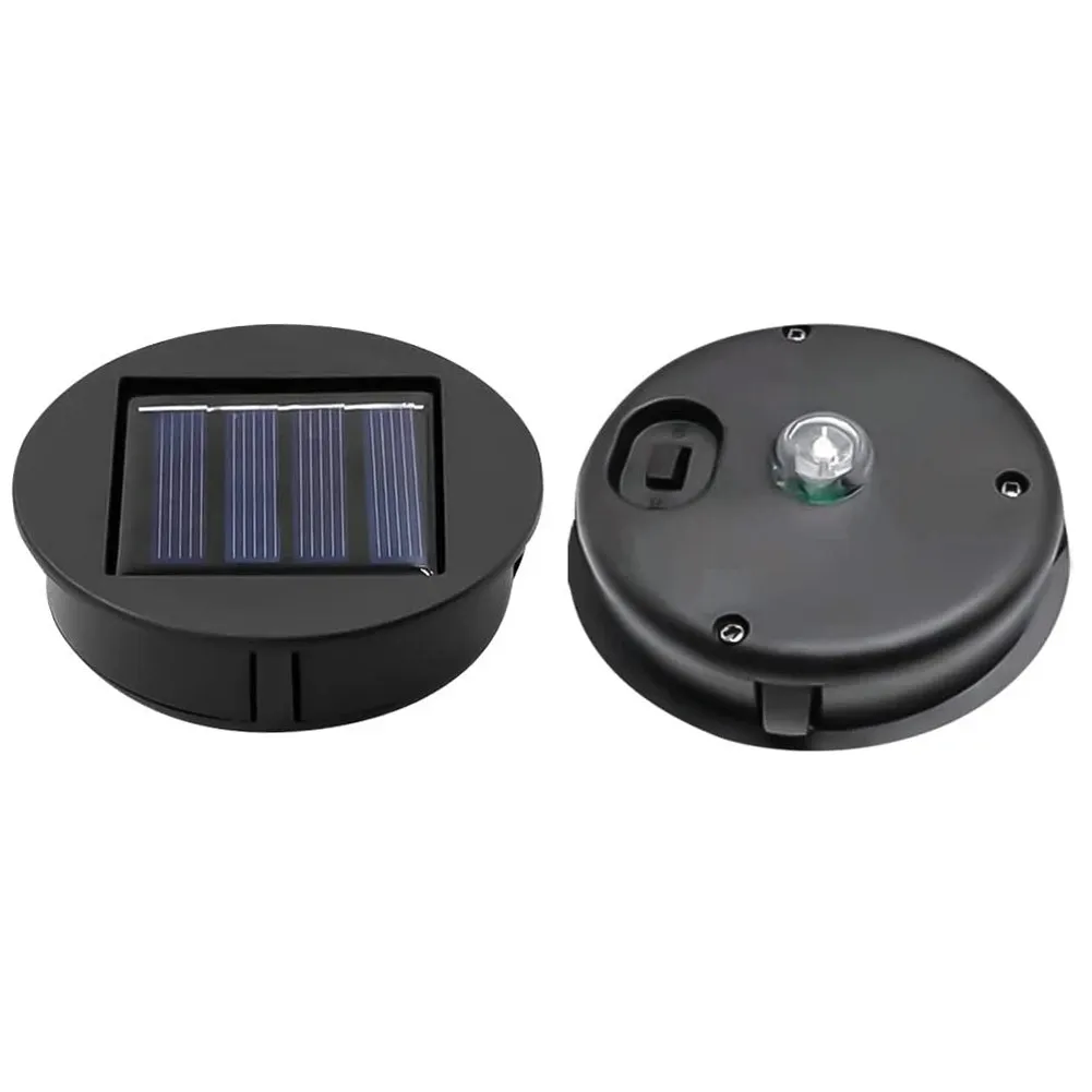 Set of 2-20 Solar Lantern Replacement Tops, 8cm LED Light Lids, Solar Panel Powered for Outdoor Pathway/Yard