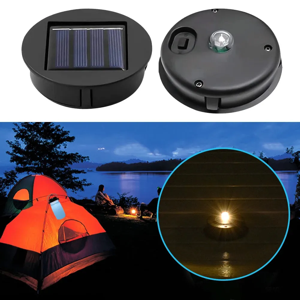 Set of 2-20 Solar Lantern Replacement Tops, 8cm LED Light Lids, Solar Panel Powered for Outdoor Pathway/Yard