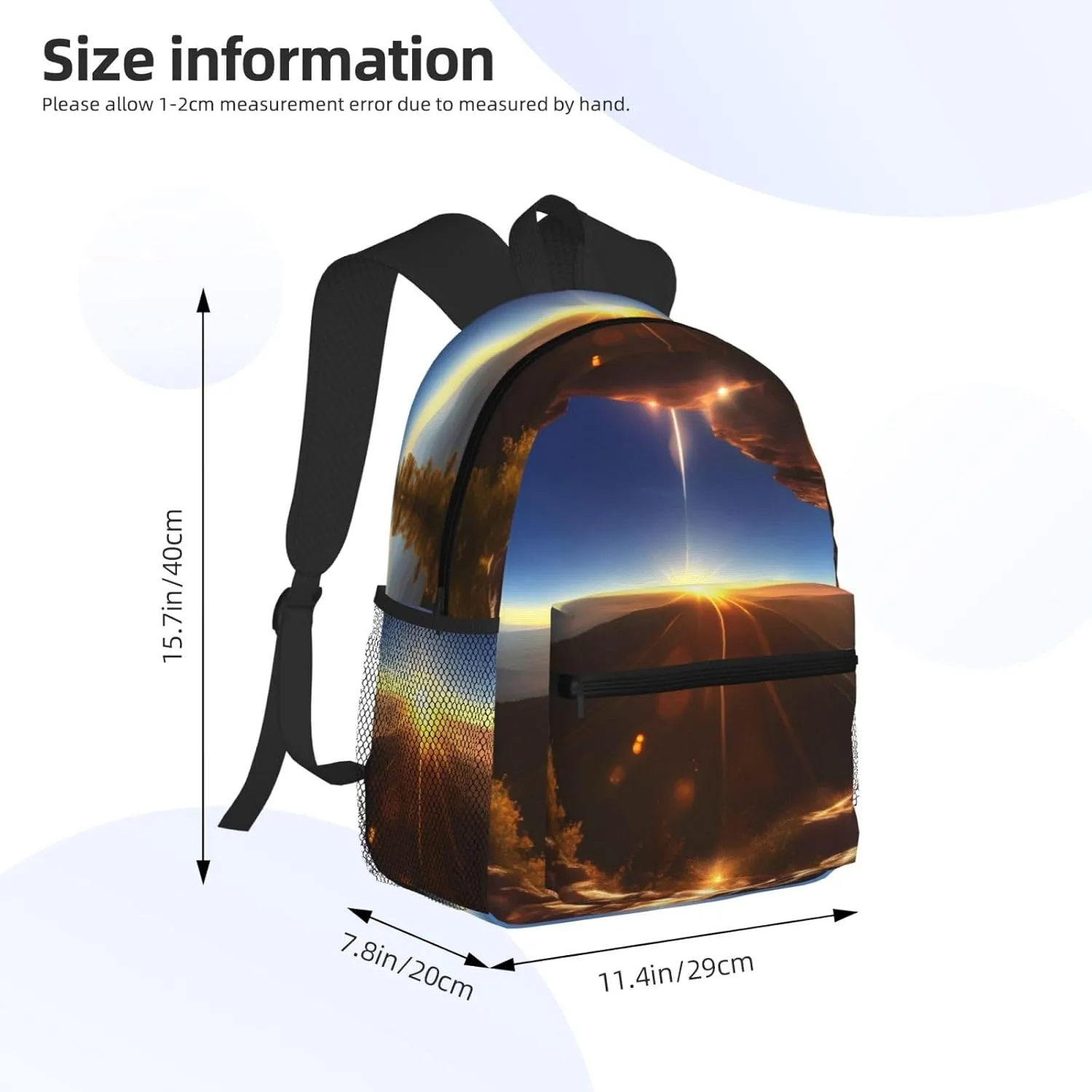 Shining Overlook Print Comfortable Backpack,Your Essential Casual Travel Bag For Outdoor Adventures, SB-122
